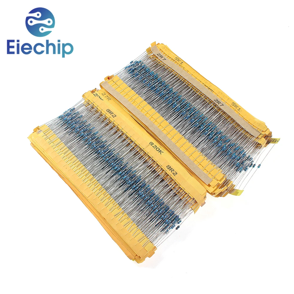 

2425pcs/set 1/6W Resistance 97 Kinds Metal Film Resistor Pack Assorted Resistors set 1 ohm ~ 1M diy electronic 1%Set of resistor