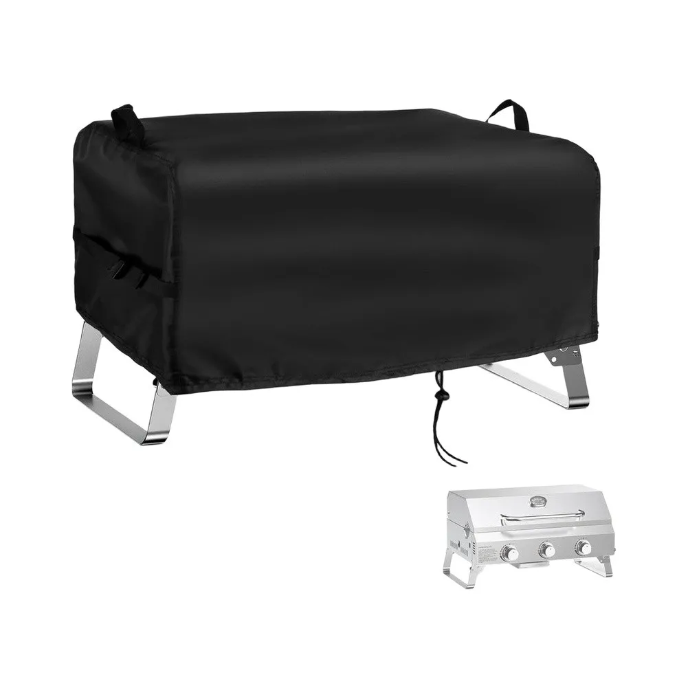 25 Inch Waterproof BBQ Grill Cover Weatherproof Dustproof Sunlight Resistant Sleeve For 3 Burner Portable Outdoor Barbecue Stove