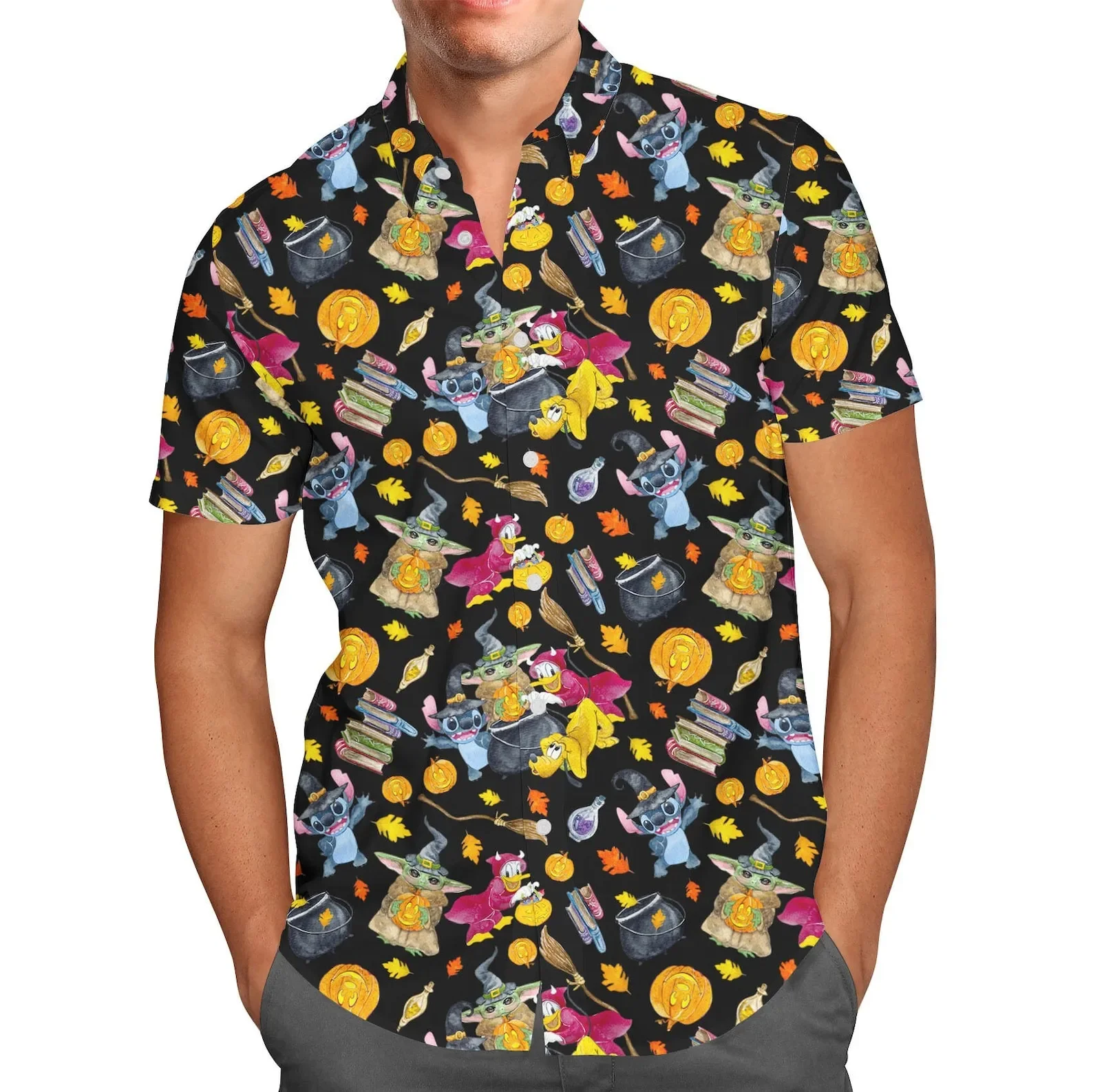 Disney Stitch camisas hawaianas de Navidad para hombres y mujeres, camisa informal de playa, camisa hawaiana de Disney, camisa de manga corta con