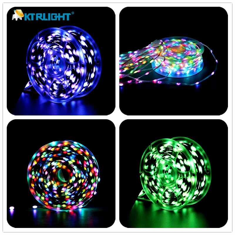 3Pin DC5V/12V 1000ct-5000ct Pixels 1.5cm or 2.5cmcm Pitch WS2811 LED Seed Pixel String Light RGB IC Addressable Full Color IP68