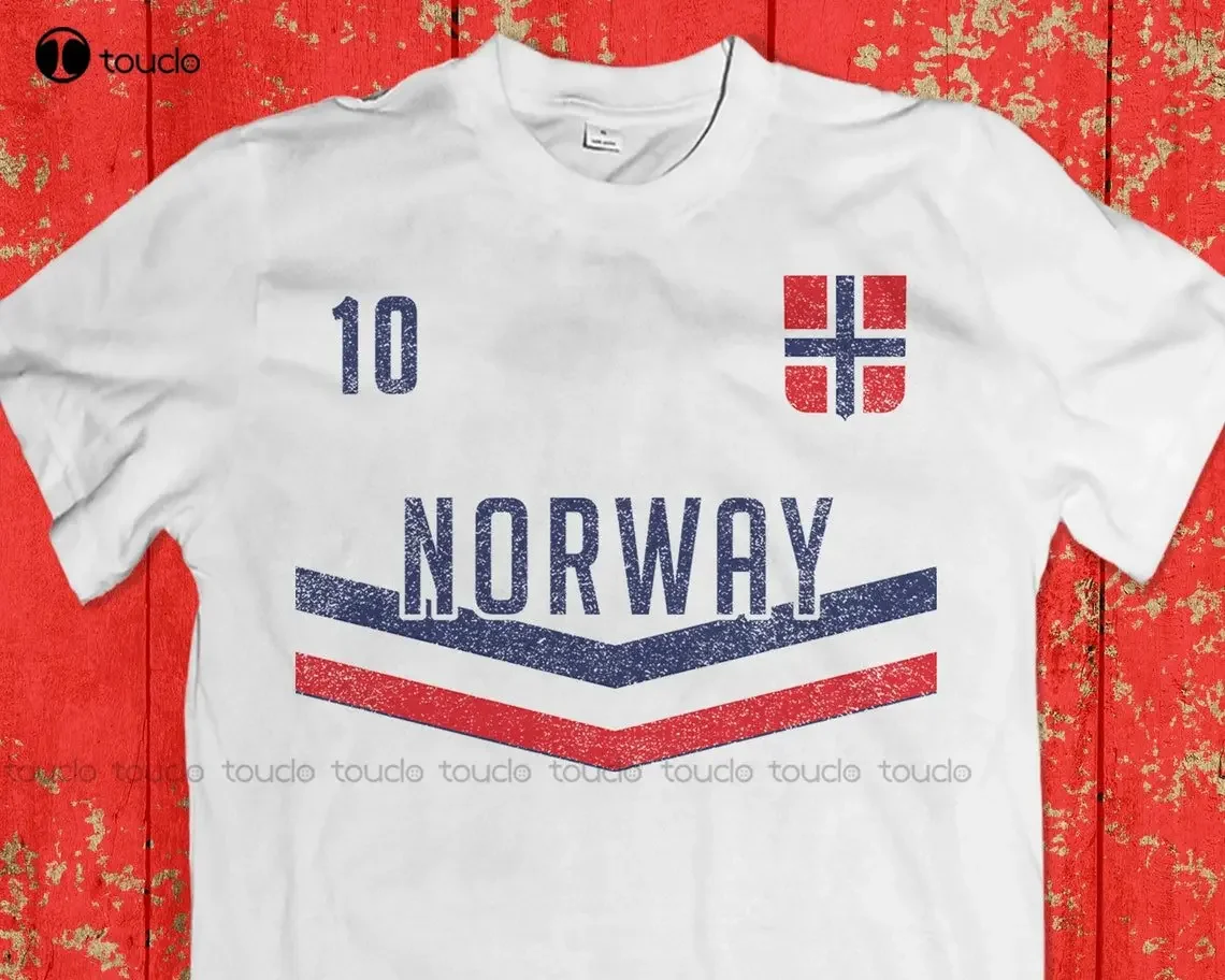 Norway Soccer Shirt Mens Personalised Football Gift Youth Norwegian Tee Custom Aldult Teen Unisex Digital Printing Tee Shirts