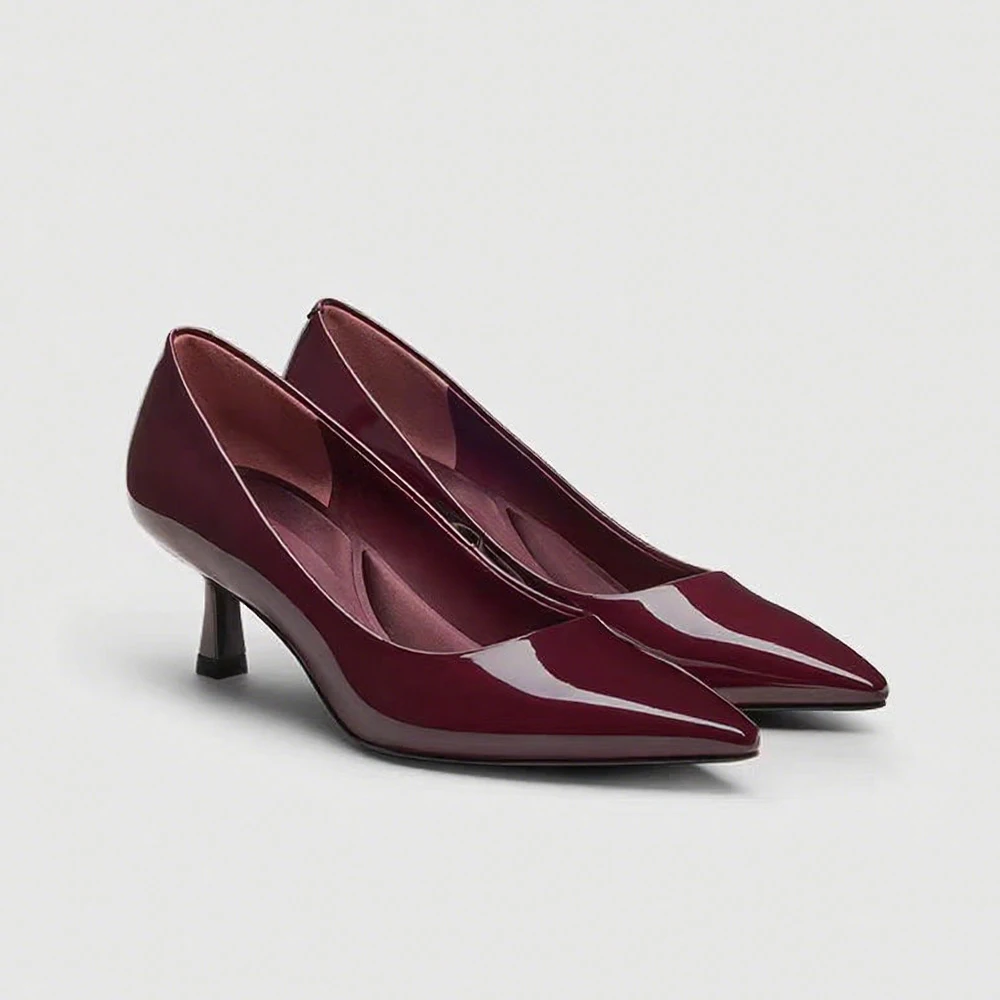 

FWRD Women's Patent Leather Pointed Toe Stiletto High Heels, Elegant Comfortable Office Daily Wear Fashion Pumps #FWRD000222