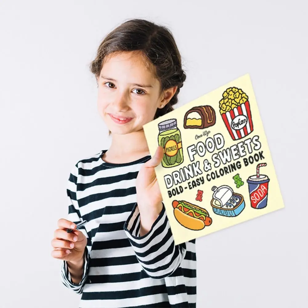 Książeczka do kolorowania Montessori Mini Food Fruit, edukacyjna książeczka do kolorowania kredkami, kieszonkowa książeczka do graffiti, kreatywna książeczka do samodzielnego malowania.