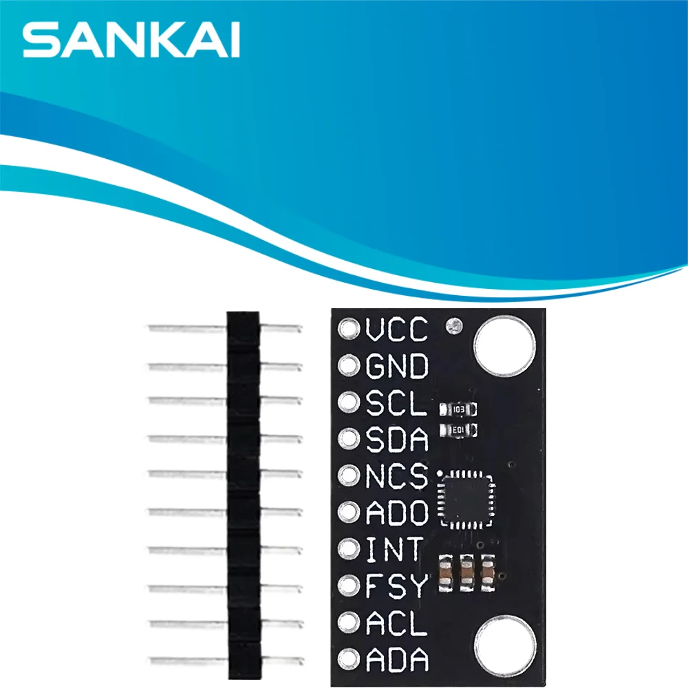 ICM-20948 9DOF IMU Module with DMP, 3-Axis Gyro/Accel/Magnetometer, I2C/SPI 3.3V/5V for Arduino