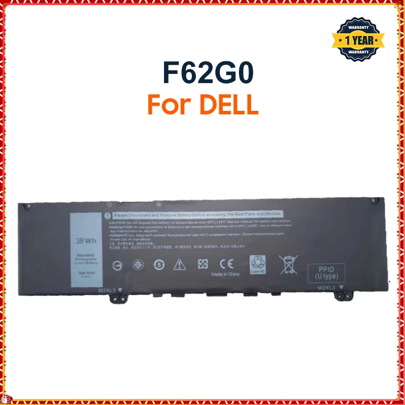 

F62G0 Laptop Battery For DELL Inspiron 13 7370 7373 7380 7386 For Vostro 5370 P83G P87G P91GRPJC3 39DY5 11.4V 38WH Laptop Parts