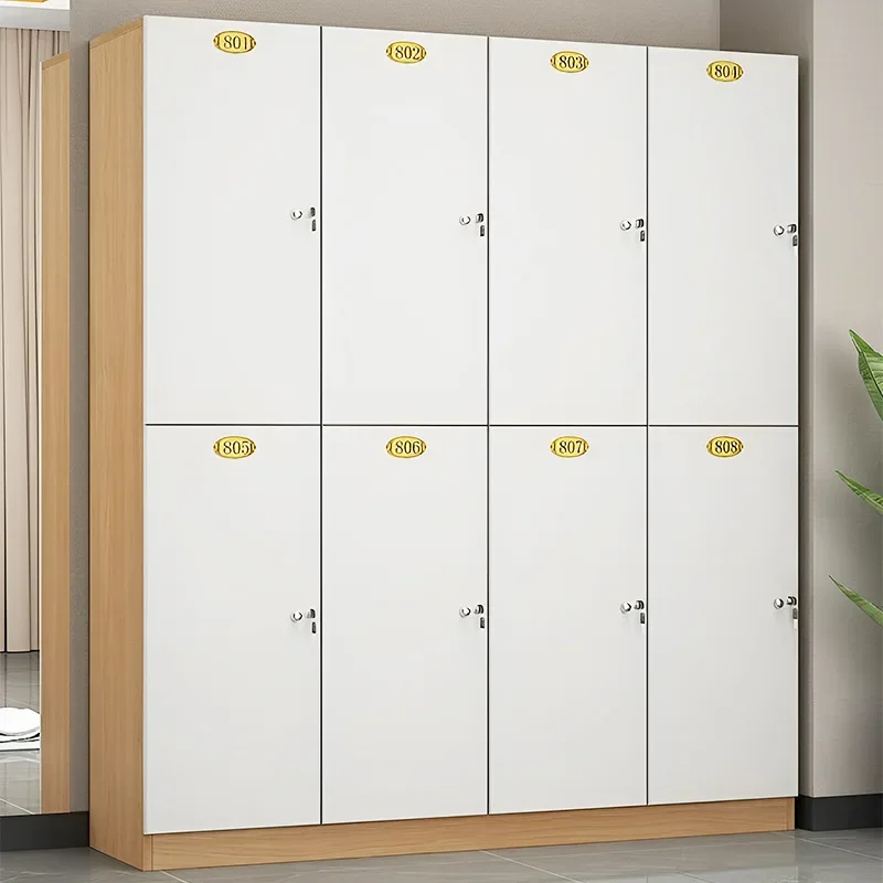 Gym Yoga Studio Item Storage Cabinet Employee Locker Locker Wooden Bath with Lock Board Change Wardrobe