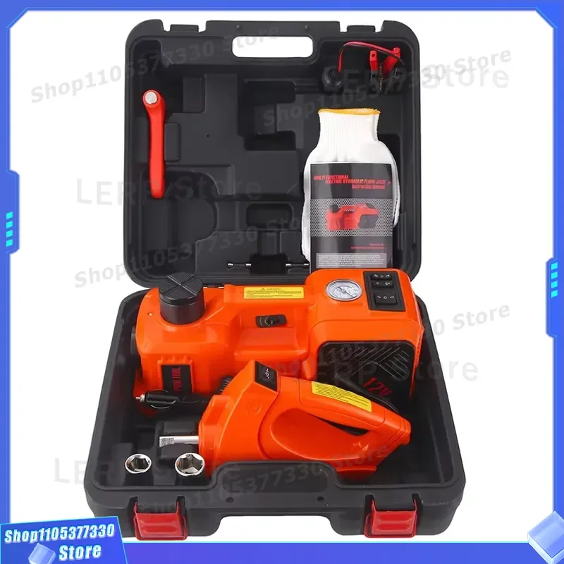 12V Electro Hydraulic Car Jack 5 Ton With Impact Wrench Emergency Vehicle Maintenance Tool Kit For Auto Repair Heavy Duty