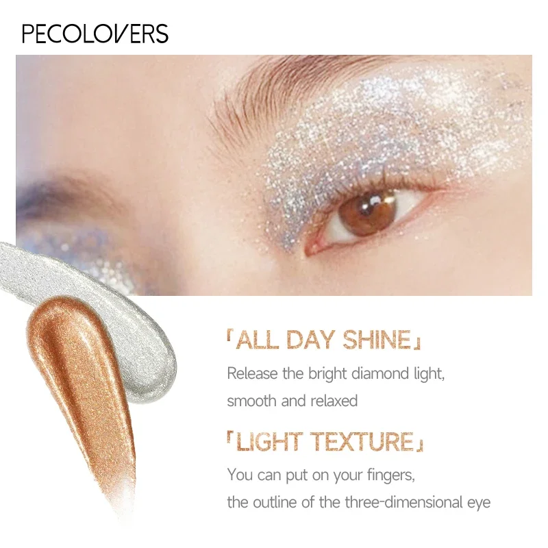 1Pcs Eyeshadow Shimmer and Shiny Waterproof Sequins Liquid Glitter Highlighter Eyeliner Eye Liner Pen Party Makeup Cosmetic