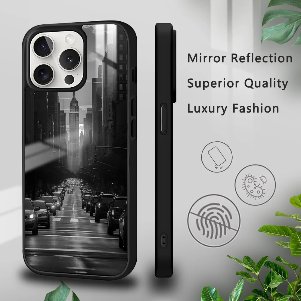 

New York City Street Phone Case For iPhone 16 15 14 13 12 11 Pro Xs Max Mini Plus Celulares Hard Funda