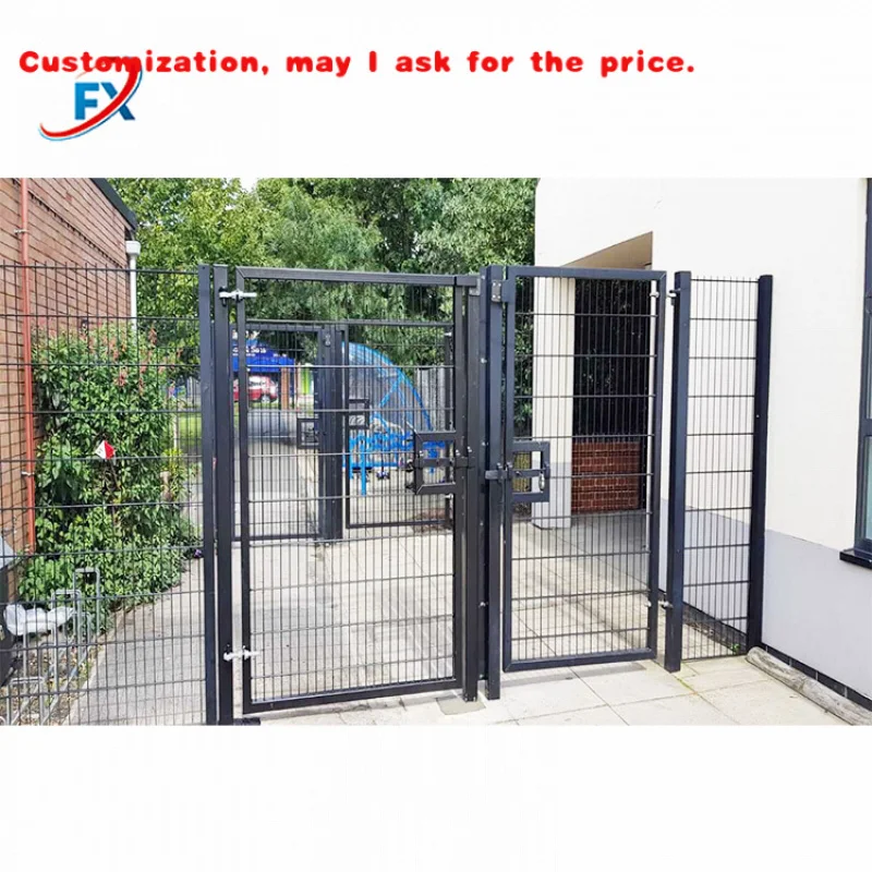 custom.PVC Coated Metal Frame Security Outdoor Houses Welded Wire Mesh Fence Panel Gate