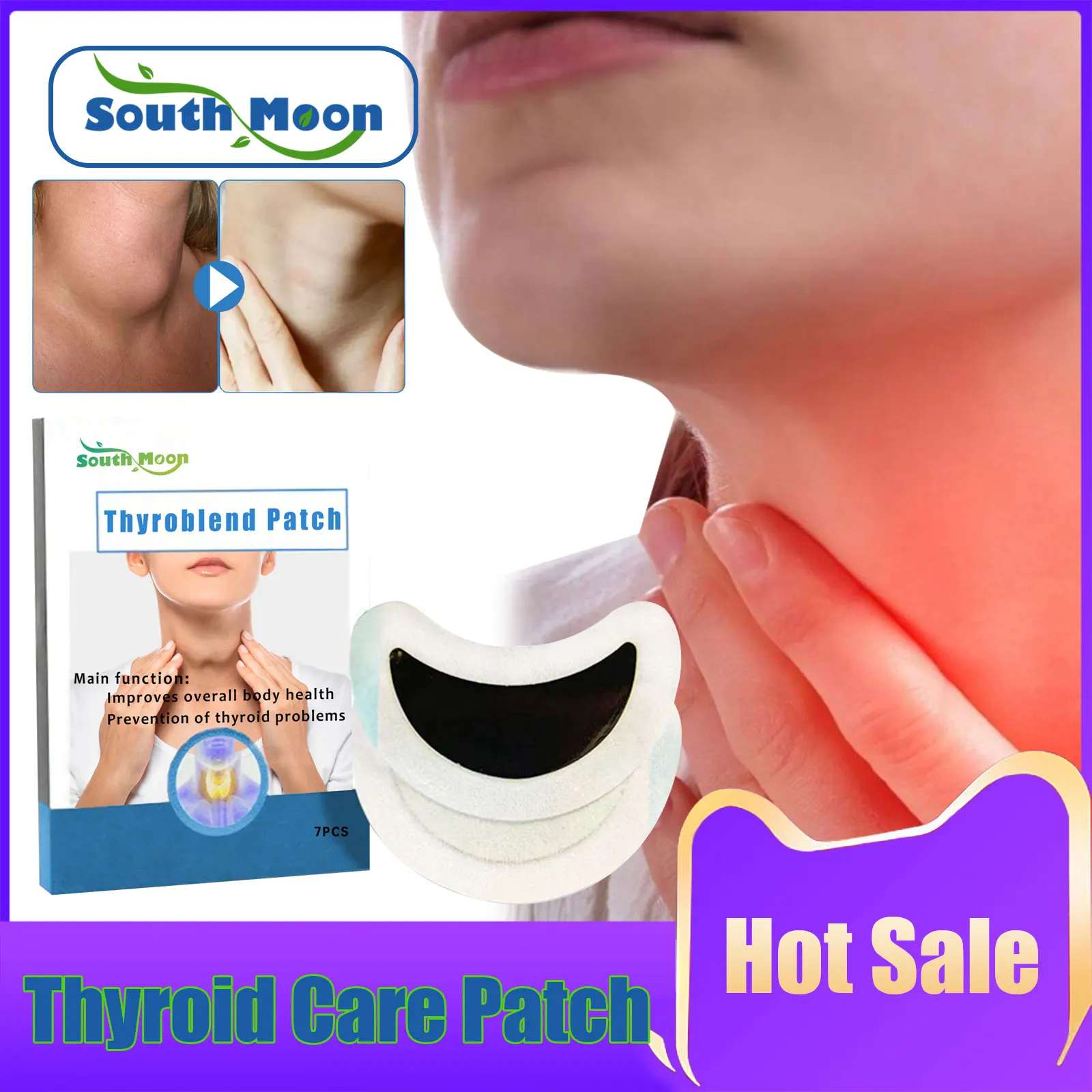 

Thyroid Cure Patch Neck Nodule Treatment Pharyngitis Medicine Patches Lymph Drainage Node Removal Lymphatic Swelling Sticker