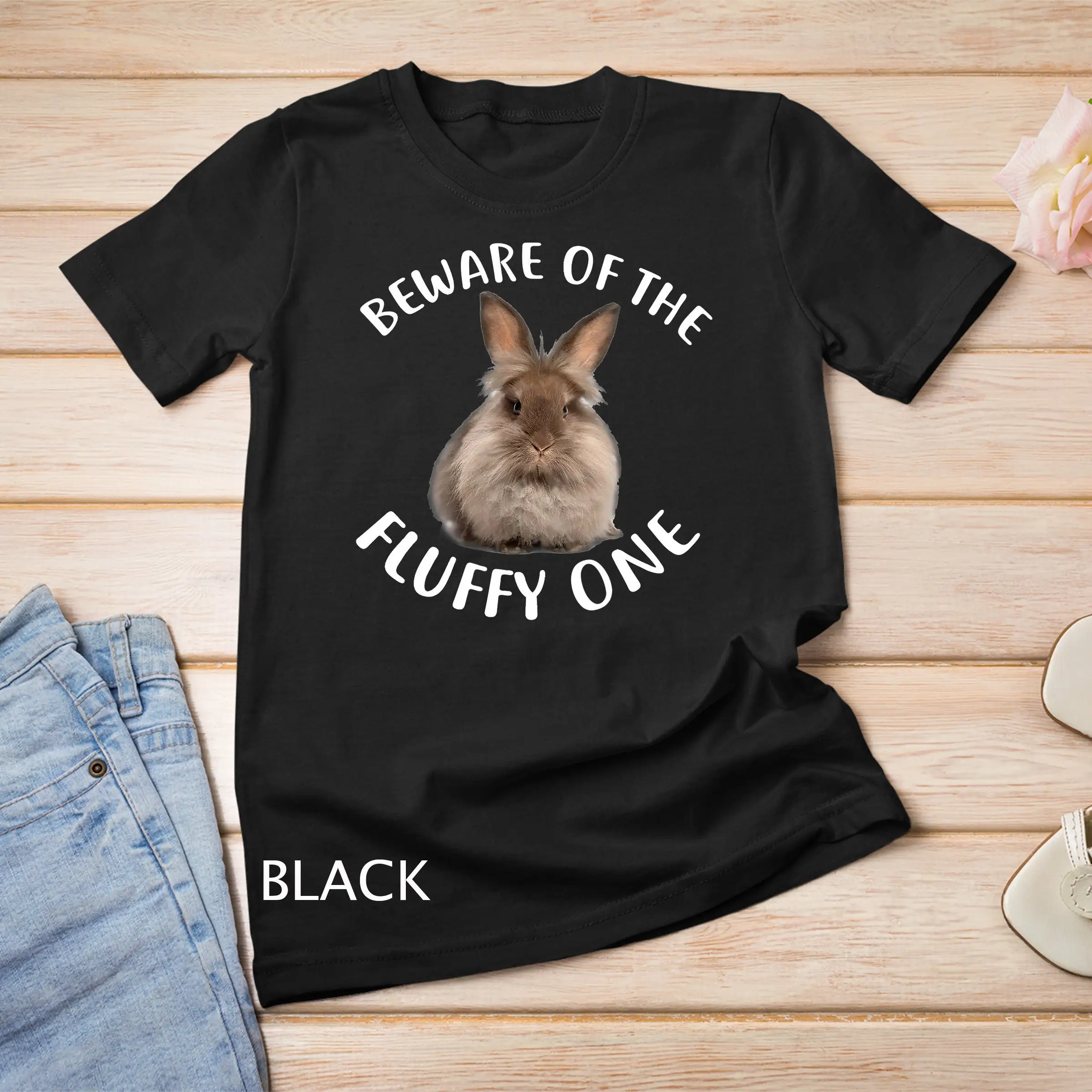 Funny Rabbit T Shirt Beware Of Fluffy Lionhead Bunny Sweat