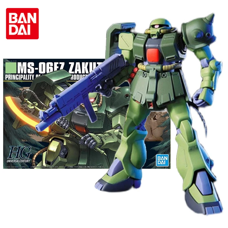 

Оригинальная модель Bandai Gundam, Комплект аниме-фигурок HGUC 1/144 MS-06FZ Zaku II, коллекция Gunpla, Аниме фигурки, игрушки для детей