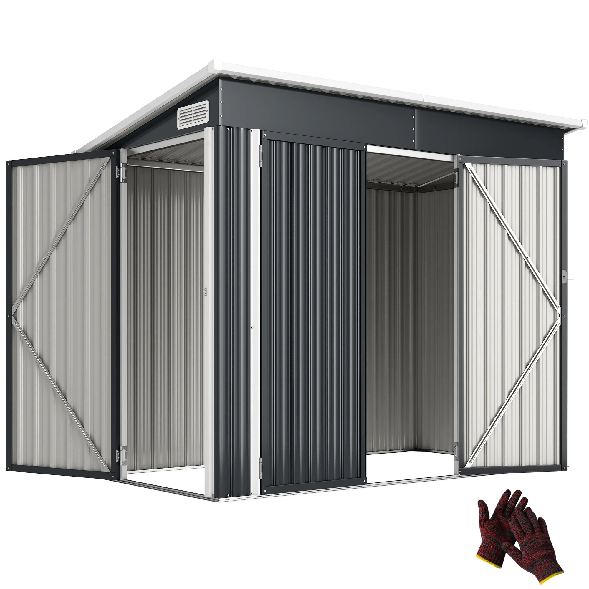 Outsunny Tuinberging Outsunny Gegalvaniseerd staal 234X132X185 cm - afbeelding 2