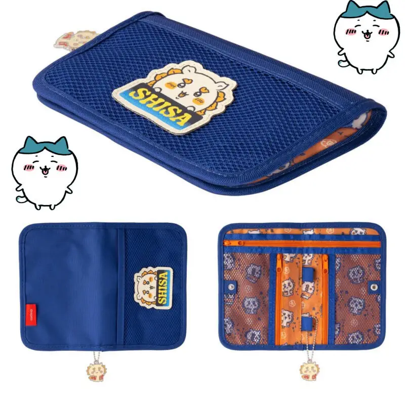 Hachiware Multifunctional Storage Bag Cute Chiikawa Girl Kawaii Cartoon Travel Passport Documents Card Holder Coin Purse Handbag