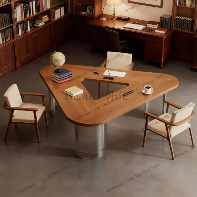 LJY Office Desks And Workstations Computer Desk Negotiation Table Luxury With A Touch Of Elegance Conference Table Room Offices