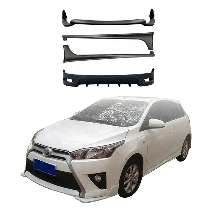 

Factory Direct PP plastic Car Bumper Front Lip Rear Lip Side Skirts For Toyota Yaris 2014-2016 Car Bodykit