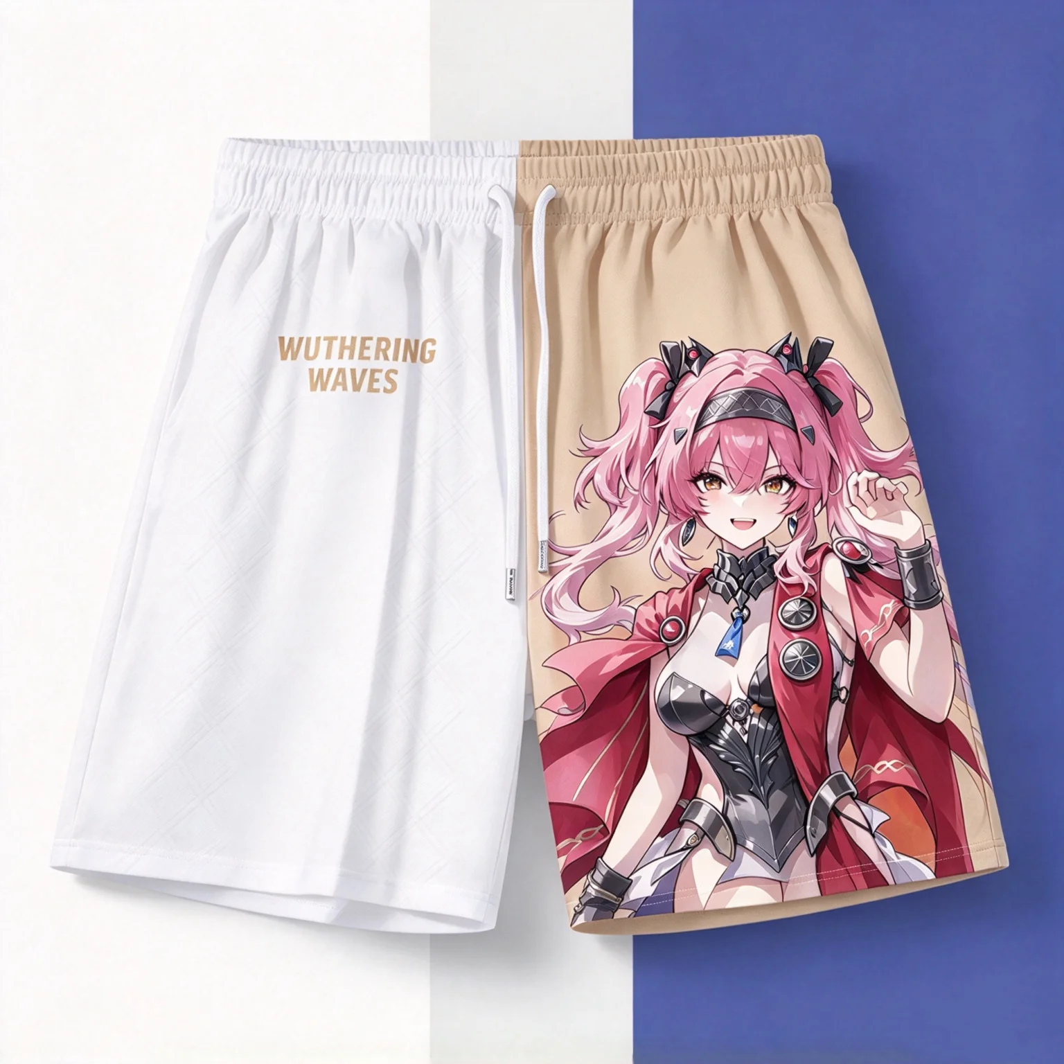 Games Wuthering Waves Lupa Print Men's Swim Trunks Shorts Outdoor Casual Hawaiian Shorts Summer Party Vacation Beach Short Pants