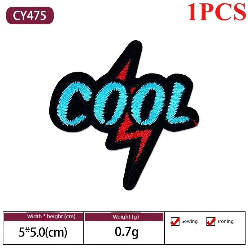 1PCS Mixed 3D Cartoon Embroidered Applique, Iron on Patch for DIY Repairing Clothes Denim Jackets Bags Shoes