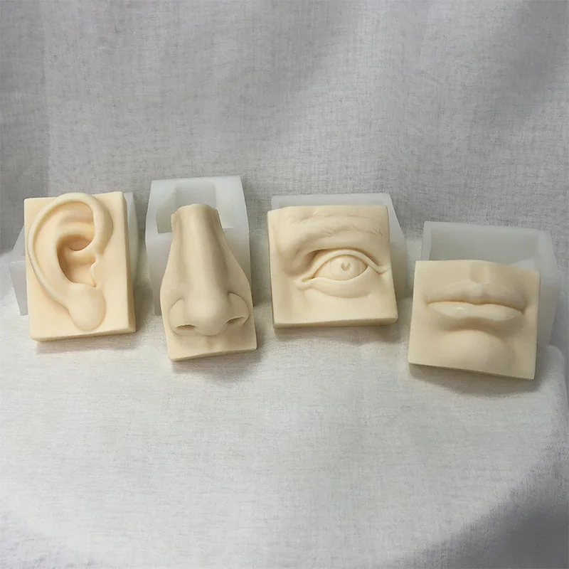 Ears, Nose, Eyes Silicone Candle Mold for DIY Aromatherapy Candle Plaster Ornaments Soap Epoxy Resin Mould Handicrafts Making