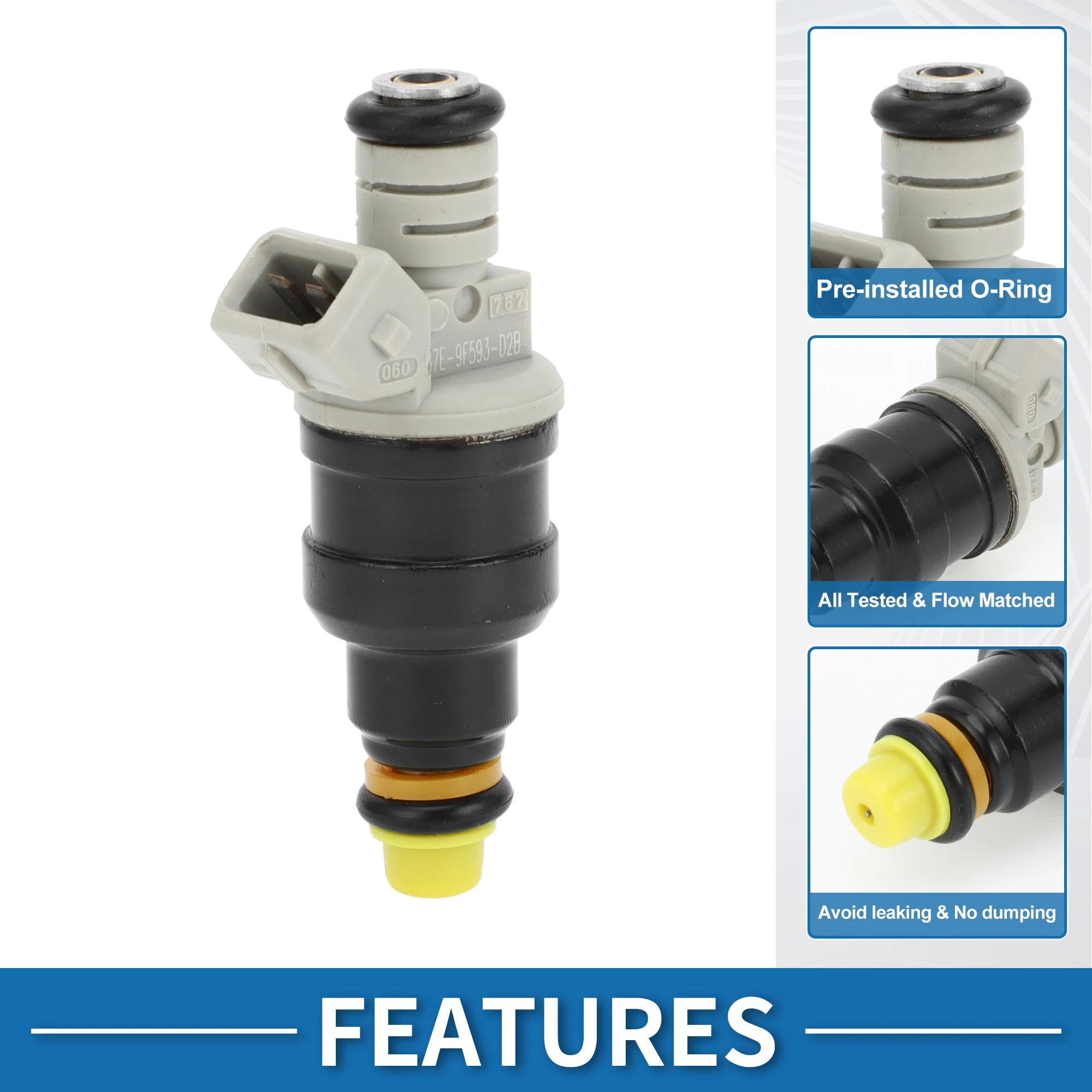 

Топливная форсунка UXCELL No F87Z-9F593-DB для Ford Ranger 1998-2001 2,5 л, черная, 1 шт.