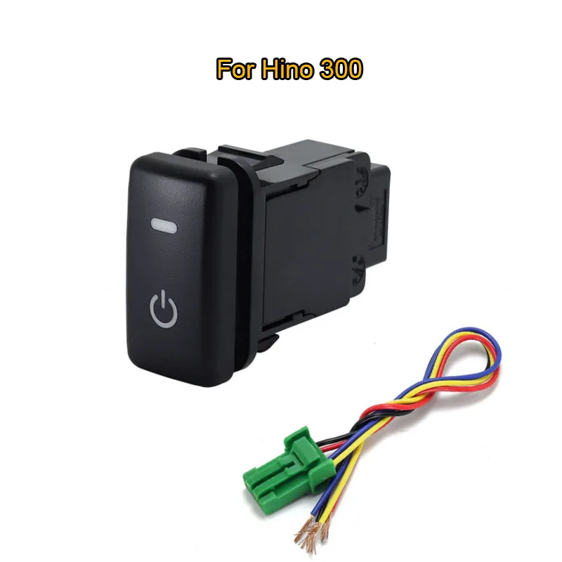 1 unidad de interruptor de botón para luces antiniebla y faros traseros de coche, tipo zombie, con fuente de alimentación, para Hino 300