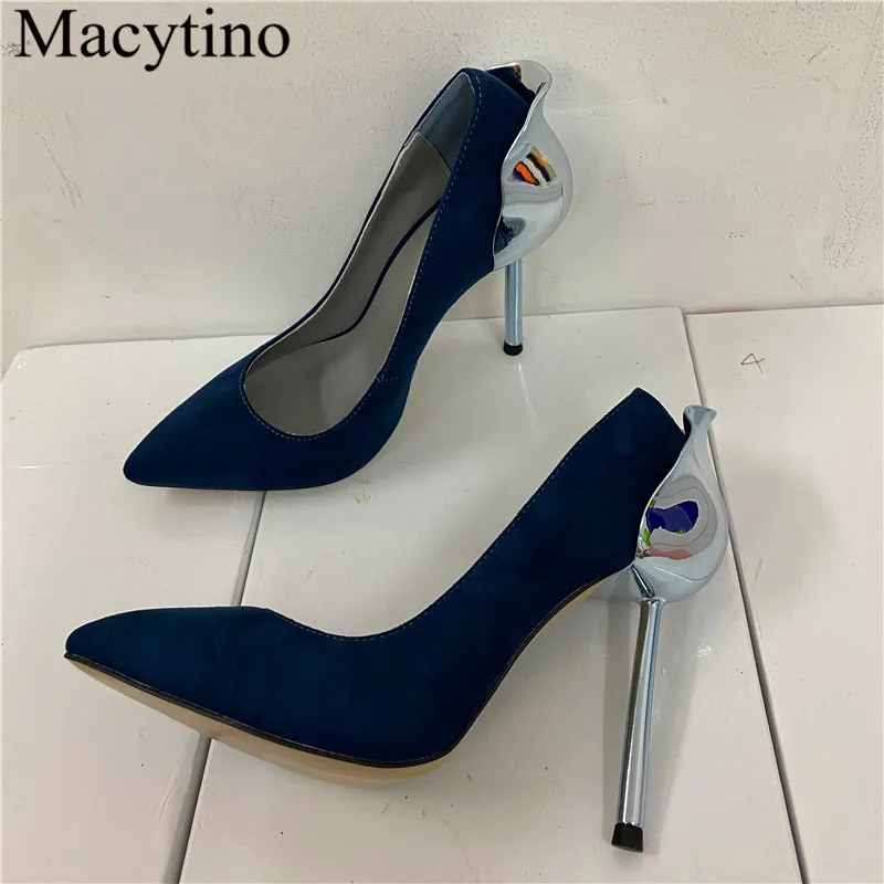 

Metal Heel Ladies High Heels Pointed Toe Strange Heel Stiletto High Heels Fashion Spring Autumn Party High Heels