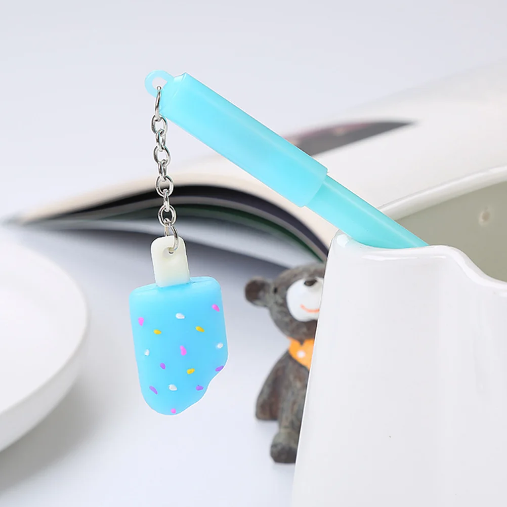 

10Pcs Hanging Gel Pens Cartoon Pendant Design Creative School Office Signature Writing Pens Student Stationery Lovely Gel Ink