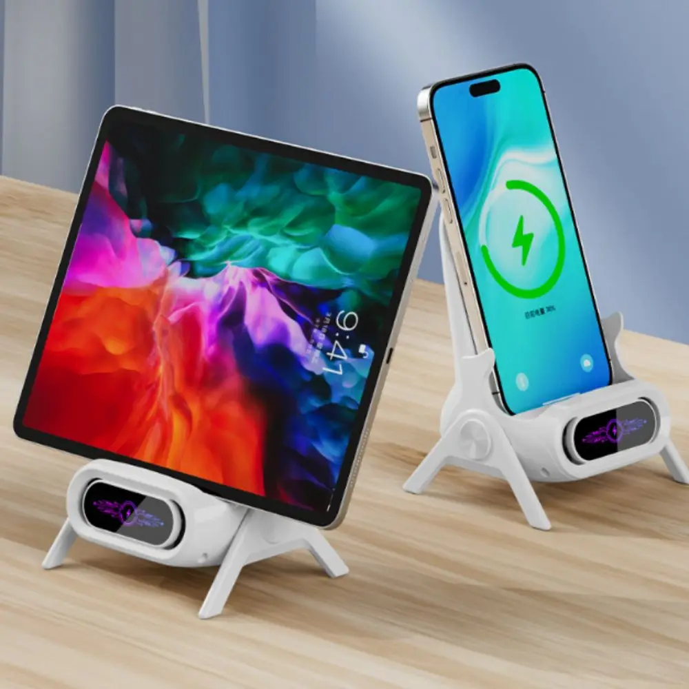 

15W Wireless Magnetic Phone Charger Fast Charging with 3 Magnetic Head Chair Shaped Phone Charger Pluggable Stable