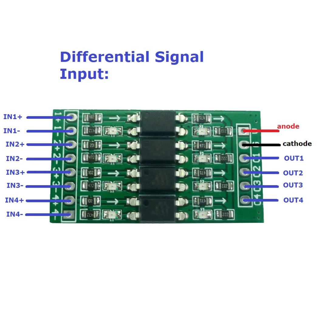 4channel 3.3V 5V 12V Digital Logic Level Conversion Module PNP/NPN to NPN Optical Isolation Board