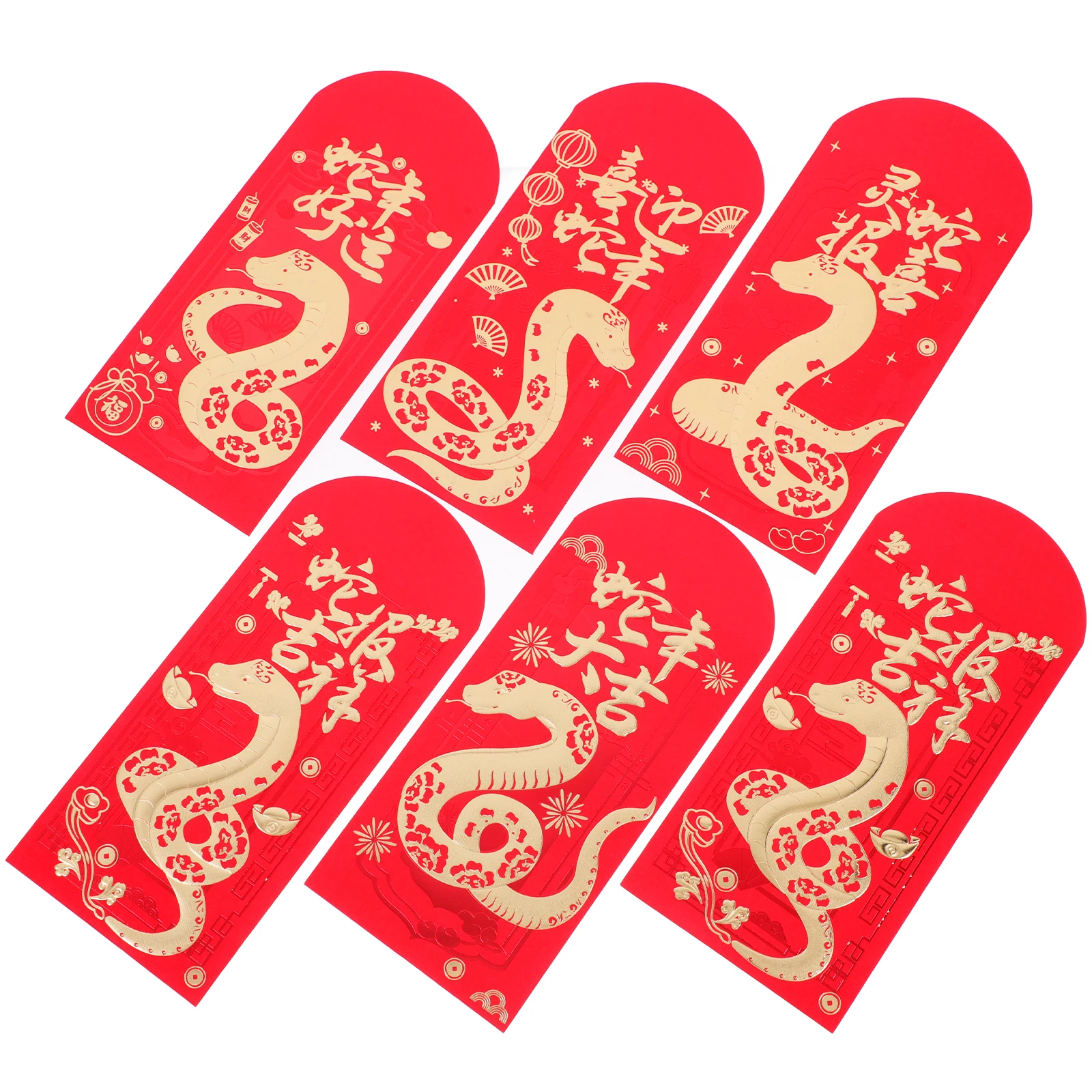 

30 Pcs Lunar Calendar Hot Stamping Red Envelope Occasion Paper New Year Decorations Chinese Packets