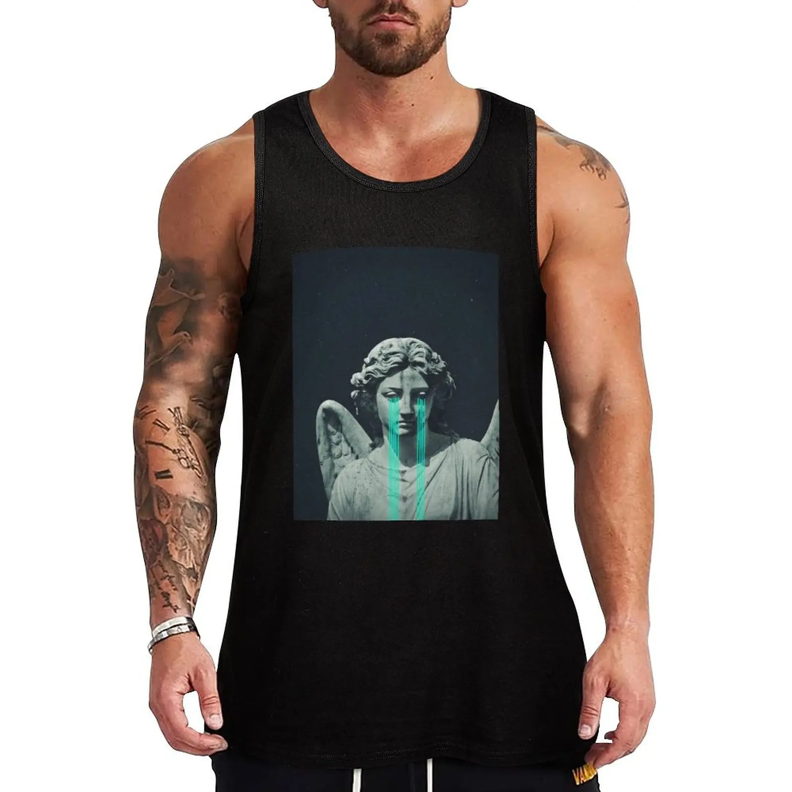 

Gaze from Above Tank Top anime clothes bodybuilding t shirt Men's gym t-shirts