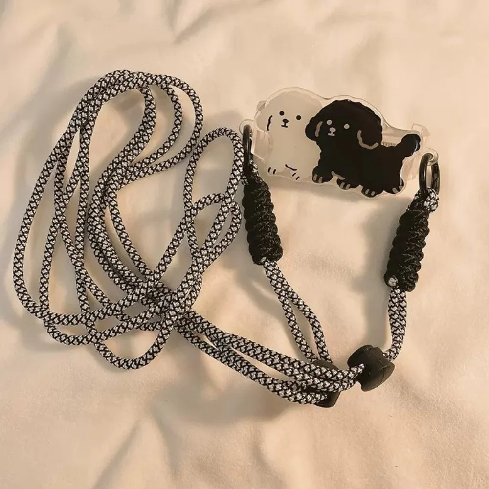 Cartoon mobile phone back clip crossbody rope neck lanyard for Apple Huawei Vivo Oppo bold anti-drop adjustment Versatile