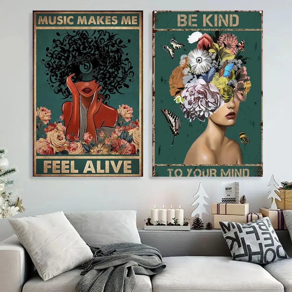 Be Kind Lose Your Mind Find Your Soul Poster Kraft Paper Vintage Poster Wall Art Painting Study Stickers Big Szie Wall Painting