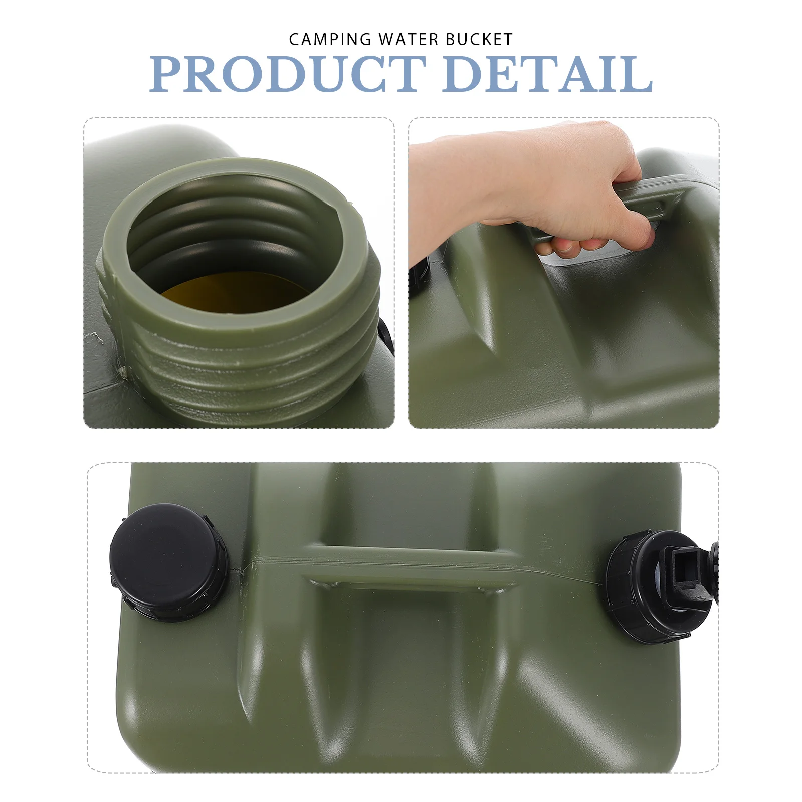

1 set Food Grade Water Bucket Vehicle-Mounted Portable Oil Tank With Handle Lightweight Compact For Camping Outdoor Travel
