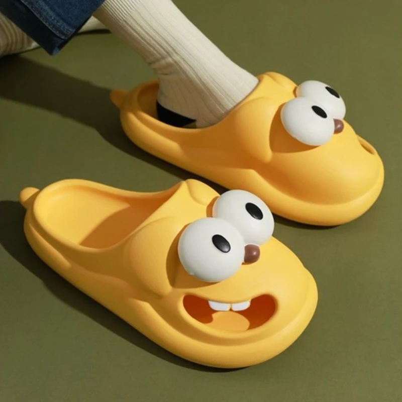 Youpin Frühling Sommer verbessert niedlichen großen Augen Pantoffel Frauen Indoor Outdoor Bad Sandalen dicke Sohle Männer Strands chuhe für zu Hause
