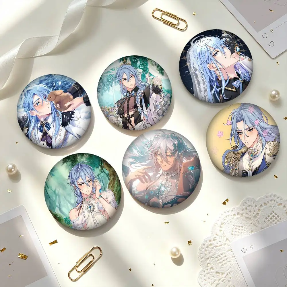 N-NU Carnival Edmond BL Game 25 32 44 58 75mm Badges Personalized Round Brooches Pins Accessory Gift