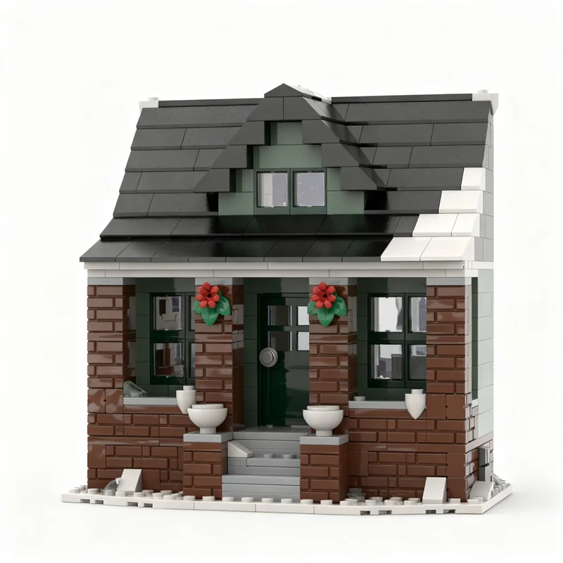 459pcs MOC W18 - Winter Bungalow 5 Seasonal Christmas Model Toy Building Blocks Construction Christmas Gift Education Craft DIY
