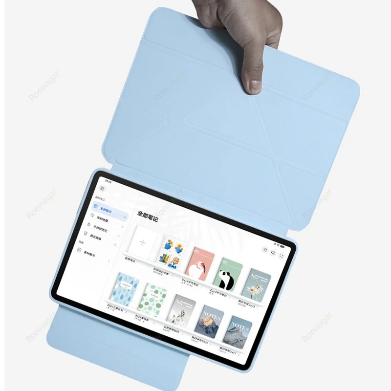 حافظة Y قابلة للطي لهاتف Xiaomi Mi Pad 8 11.2 2025 لـ XiaoMI 6 5 11 بوصة لـ Redmi Pad 2 SE 11 12.1 غطاء حامل تلقائي للاستيقاظ/النوم