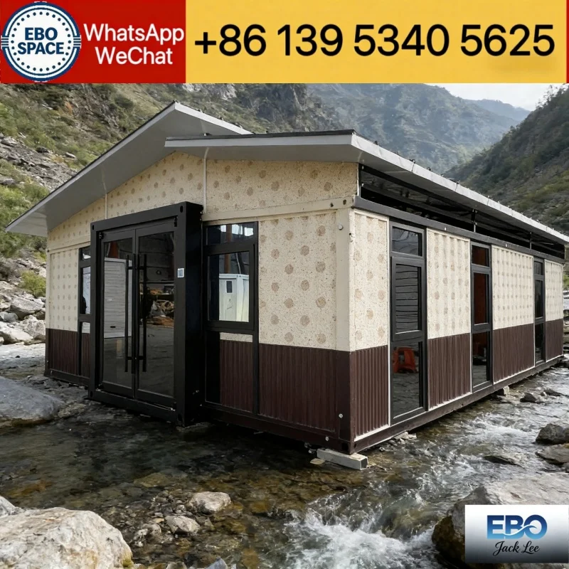 40ft Folding Capsule Villa 2-3 Bedrooms Outdoor Prefabricated Luxury Container