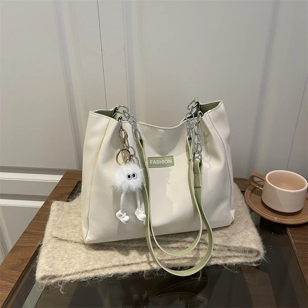 

Pu Shoulder Bag Stylish Women'S Tote Bag Minimalist Tote Bag Pu For Casual Gatherings Shopping School