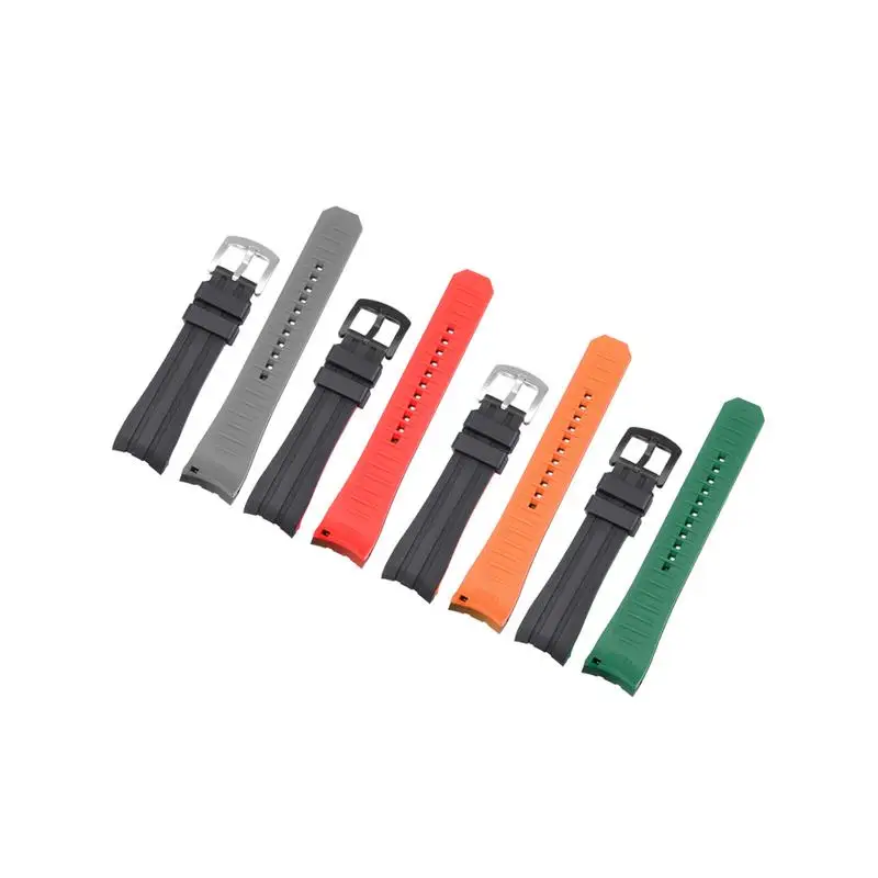 

For HUAWEI GT3 / Watch3 / Pro Two-Color Arc Mouth Silicone Men's Watchband Needle Buckle Accessories Sports Waterproof Rubber