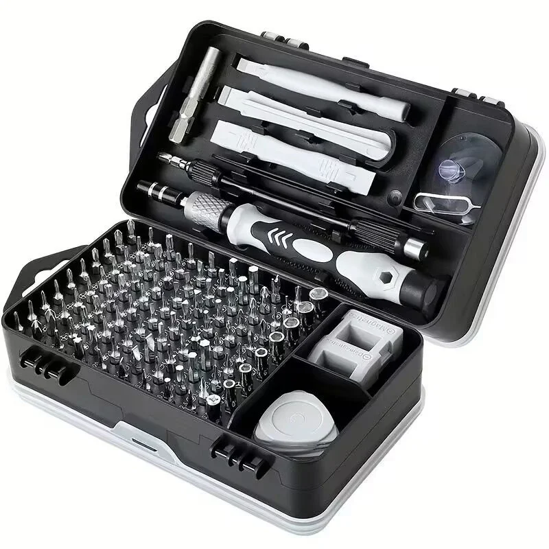 115-Piece Screwdriver Kit Comprehensive Hand Tools Set for Clock Mobile Phone Disassembly Repair Clock Tool Set