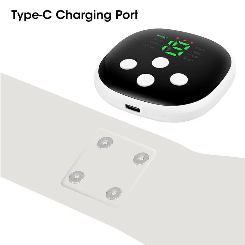 USB Charge Electric Waist Massager Lower Back Toning Belt For Belly Vibration Hot Compress Massage Belt Muscle Relax