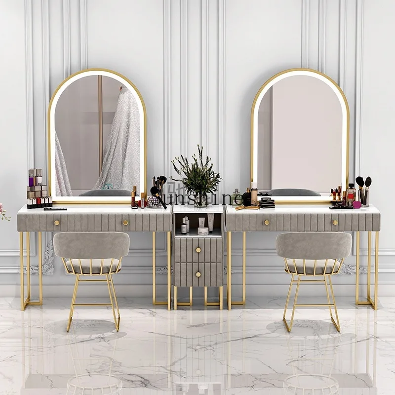

Photo studio special dressing table with lamp wedding photography makeup shop marble