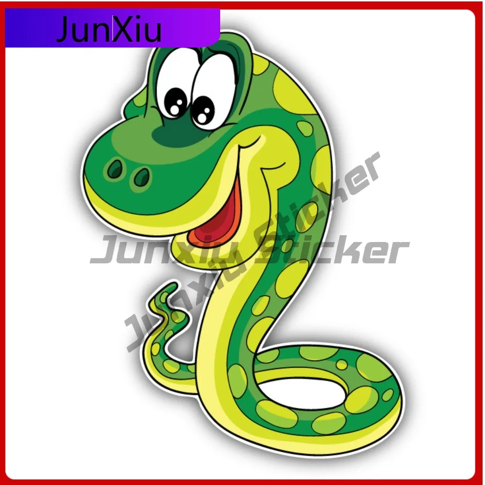 

Funny Snake Smiling Trendy Premium Fade Resistant Creative Car Decal Accessory Waterproof Vinyl Laptop Window Bumper Auto