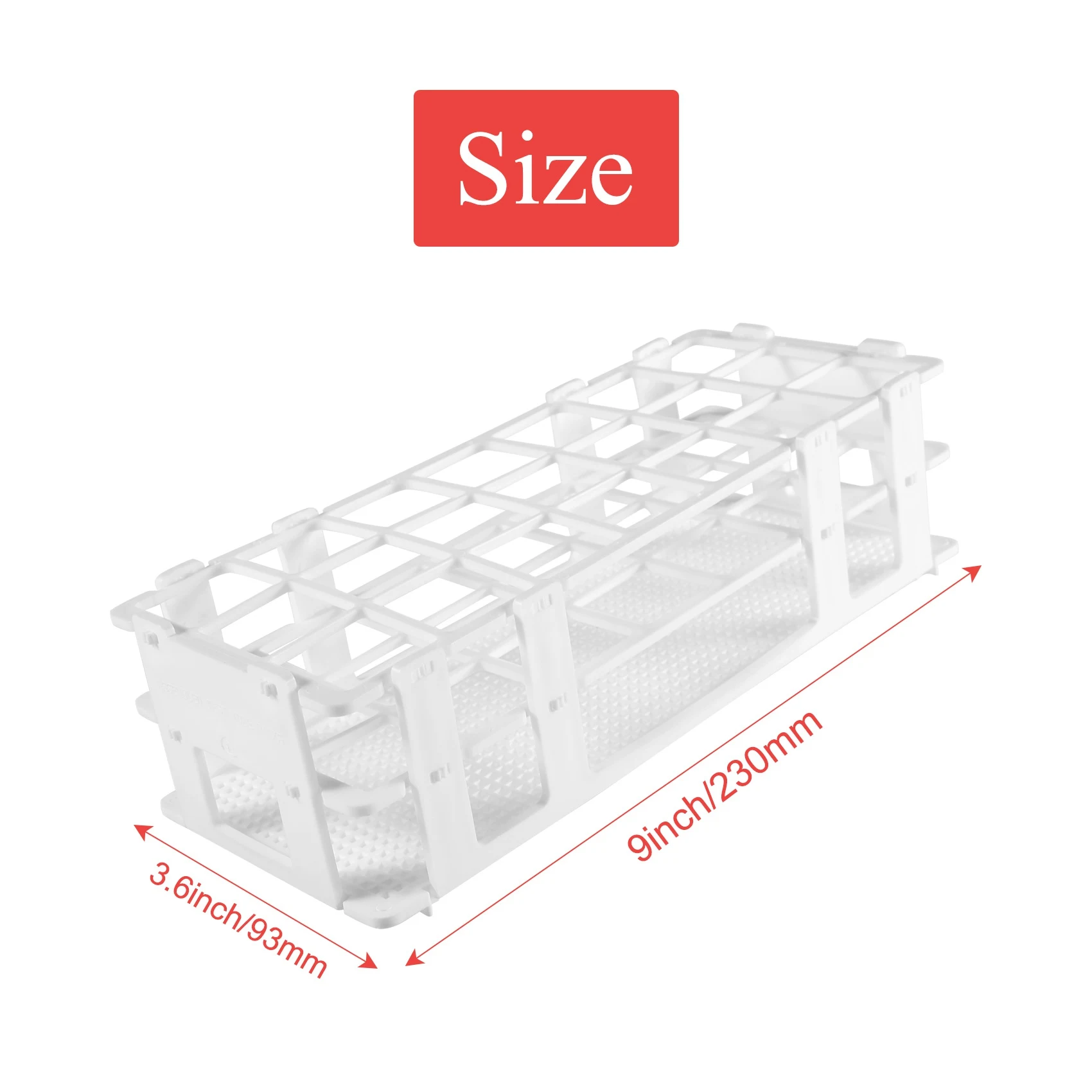 BVBV Plastic Test Tube Rack for 30mm Tube, 21 Well, White,Detachable (21 Hole)