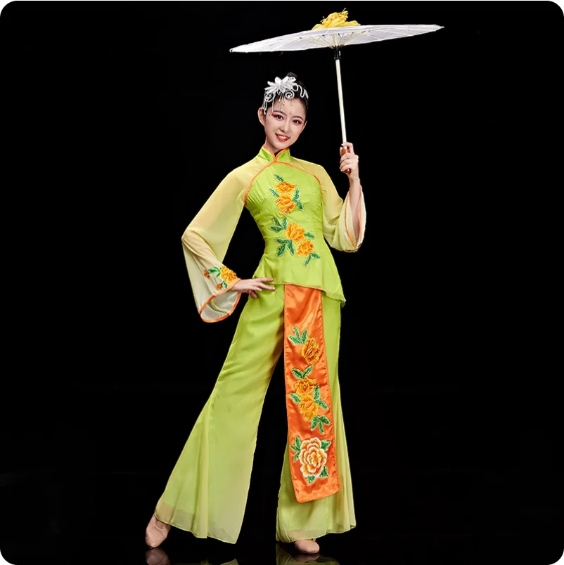 زي الأداء، زي الأوبرا، راقصة الرصاص الأنثوية، الرقص المنفرد، رقصة المعجبين العرقية، زي رقص يانغكو الكلاسيكي #3