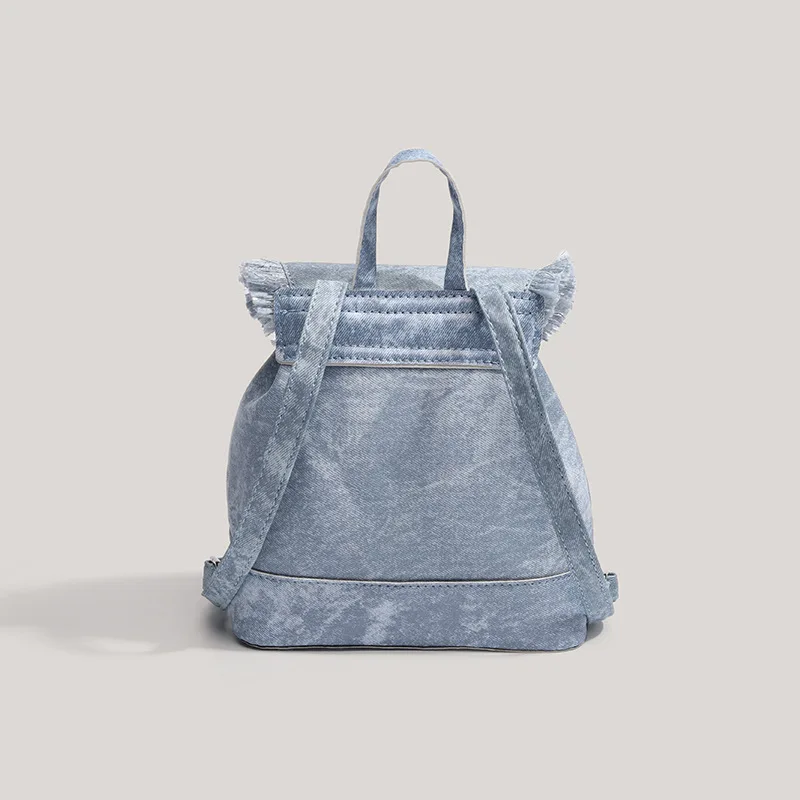 Frauen Rucksäcke Koreanische Cartoon Stickerei Verstaile Kawaii Süße Adrette Hochwertige Denim Leinwand Schulranzen Für Mädchen