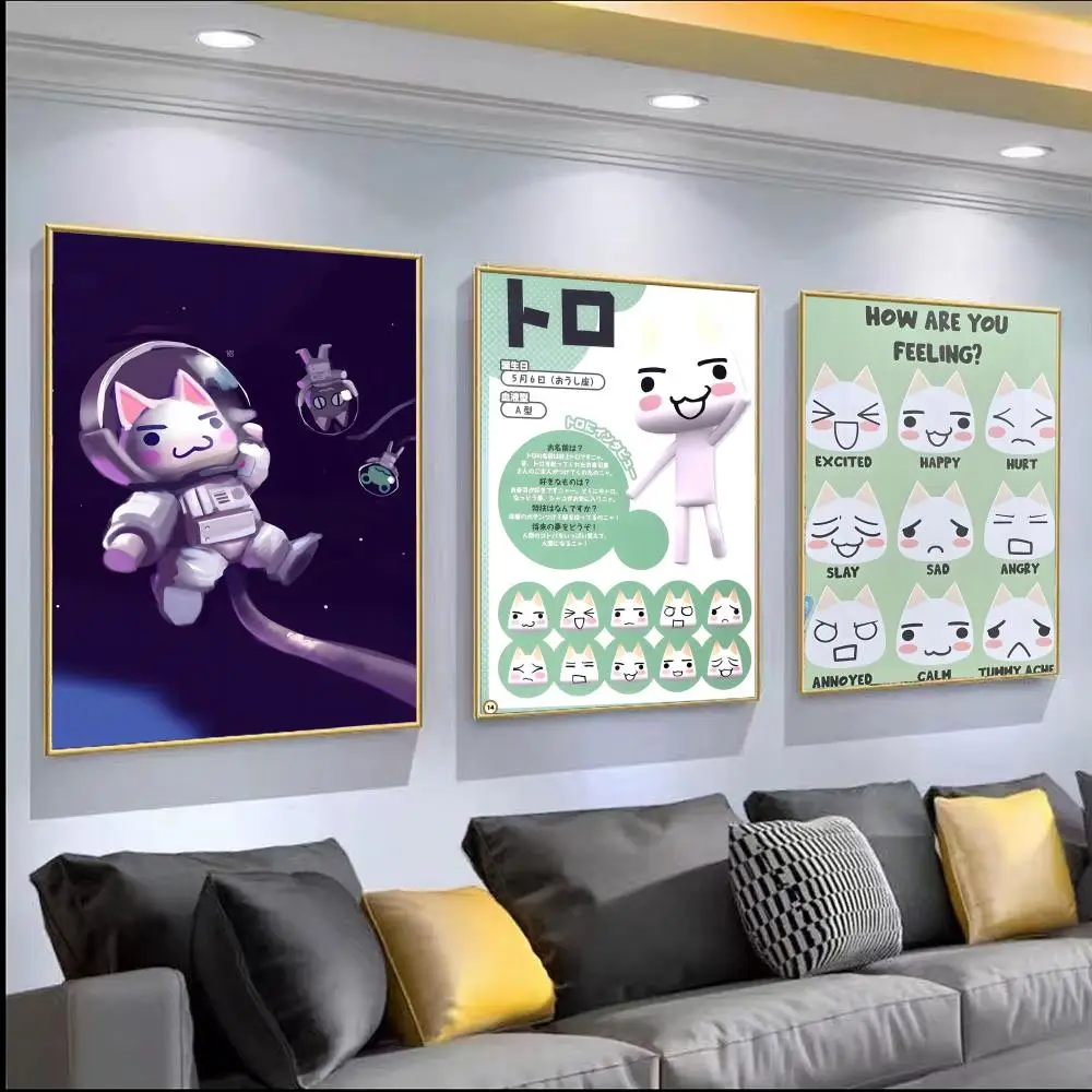Inoue Toro CUTE Cat Hot Classic Movie Poster HD PVC Self Adhesive Wall Art - Waterproof Reusable For Home Office Cafe